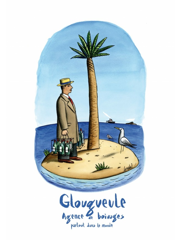 Affiche Glougueule Agence de boivages par Jacques de Loustal