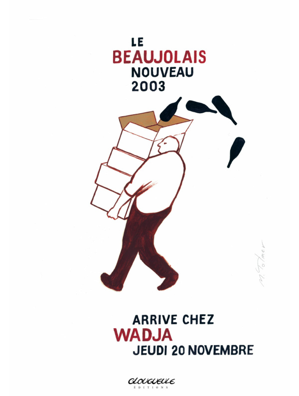 Affiche beaujolais 2003 Wadja